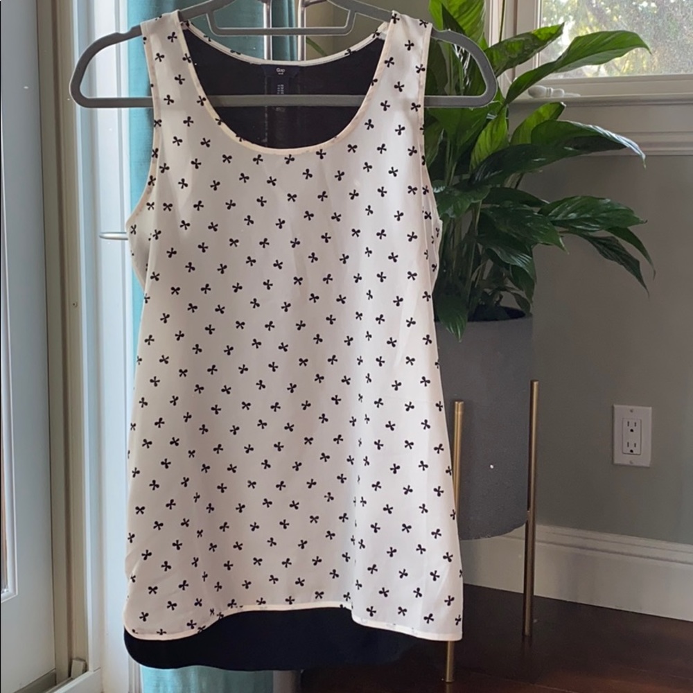 Gap Black/White Bows Tank Top